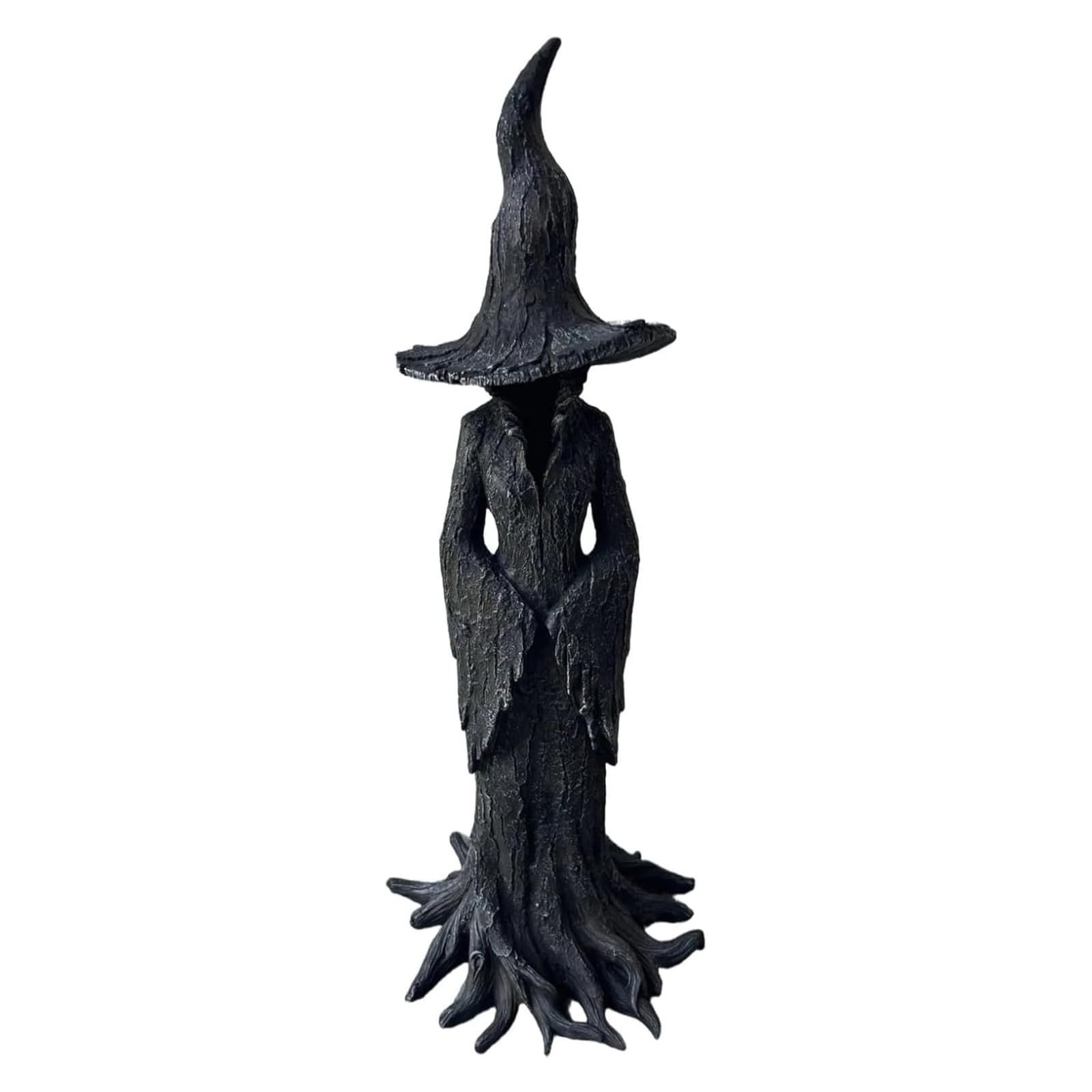 Cracker Barrel Witch Statue, Halloween Witch Statue Decor Indoor Gothic Resin Figurine, Dark Fantasy Ornament, Halloween Witch Figurines Table Home Festival Decoration (11.8in)